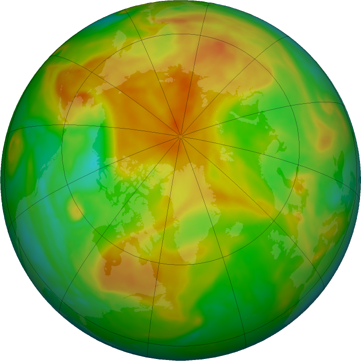 Arctic ozone map for 16 May 2023